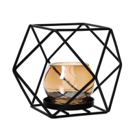 Подсвечник металл, стекло на 1 свечу "Квадраты и треугольники" 10х15х15 см Подсвечник металл, стекло на 1 свечу "Квадраты и треугольники" 10х15х15 см