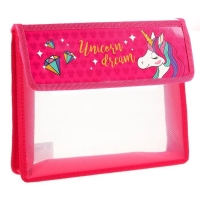 Папка для тетрадей А5, на липучке, пластик, Минни Маус и Единорог Папка для тетрадей А5, на липучке, пластик, Минни Маус и Единорог