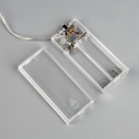 Гирлянда «Нить» 2 м с насадками «Снежинка», IP20, прозрачная нить, 10 LED, батарейки AAх2 (нет в комплекте), свечение тёплое белое Гирлянда «Нить» 2 м с насадками «Снежинка», IP20, прозрачная нить, 10 LED, батарейки AAх2 (нет в комплекте), свечение тёплое белое