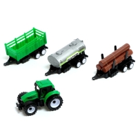 Набор игровой &laquo;Ферма&raquo;, инерция, трактор, 3 прицепа