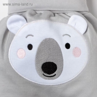 Штанишки Крошка Я &laquo;Мишка&raquo;, рост 68-74 см, цвет серый