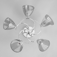 Люстра "Поли" 5х60Вт Е27 Хром 58х58х24см