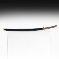 Сувенирное оружие мини "Катана Зеницу", 24 см, чёрная с сиреневым Сувенирное оружие мини "Катана Зеницу", 24 см, чёрная с сиреневым