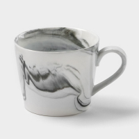 Набор кружек керамических на металлической подставке «Мрамор», 6 предметов: 390 мл, цвет серый Набор кружек керамических на металлической подставке «Мрамор», 6 предметов: 390 мл, цвет серый