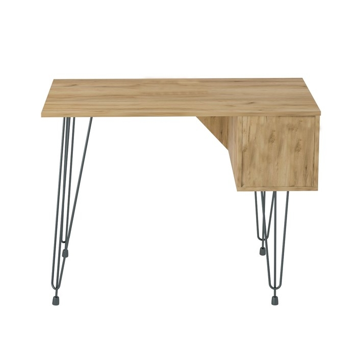 Стол письменный Liverpool, 100x50x73 см, дуб крафт золотой, чёрный