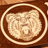 Нарды ручной работы "Медведь", 60х30 см, с шахматным полем, массив ореха, Армения Нарды ручной работы "Медведь", 60х30 см, с шахматным полем, массив ореха, Армения