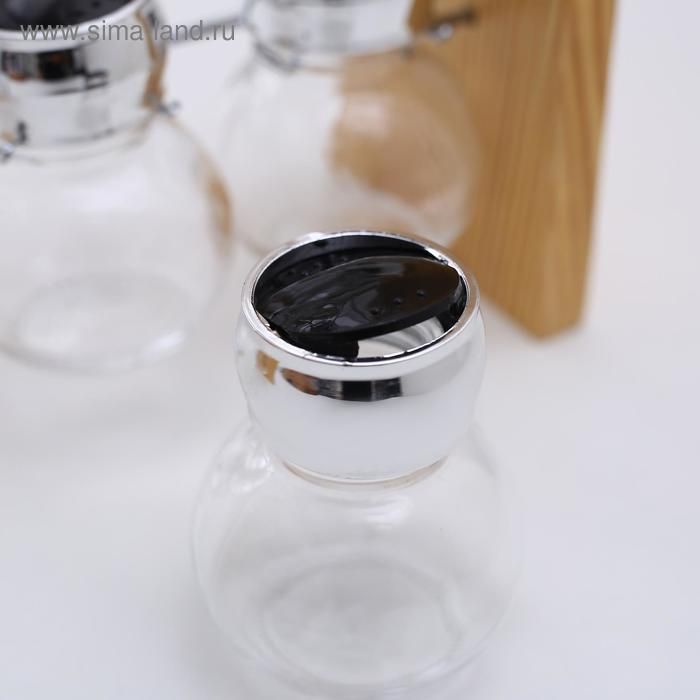 Набор для специй из стекла на подставке &laquo;Эко&raquo;, 8 предметов: 100 мл