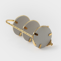 Этажёрка - фруктовница круглая Доляна &laquo;Мрамор&raquo;, 3 яруса, 10,5&times;29 см, цвет металла золотой