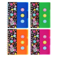 Блокнот на гребне А6, 100 листов, линия, обложка пластик, с разделителями "Стиль", МИКС Блокнот на гребне А6, 100 листов, линия, обложка пластик, с разделителями "Стиль", МИКС