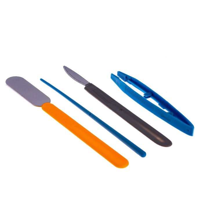 Микроскоп детский &laquo;Набор биолога в чемодане&raquo; кратность х40, х100, х640, подсветка, цвет белый