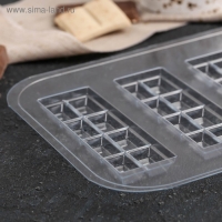 Форма для шоколада и конфет пластиковая &laquo;Батончик 2&times;4&raquo;, цвет прозрачный