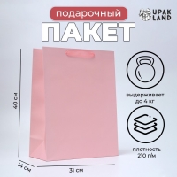 Пакет ламинированный вертикальный &laquo;Пыльная роза&raquo;, L 31 &times; 40 &times; 14 см