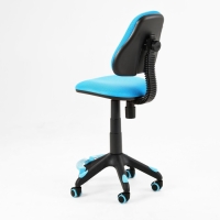 Кресло детское Бюрократ KD-4-F голубой TW-55 крестовина пластик, с подставкой.для ног