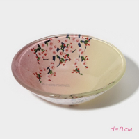 Набор для суши из стекла Доляна &laquo;Фудзияма&raquo;, 3 предмета: соусники 8&times;2 см, 8&times;6 см, подставка 25&times;15&times;2 см