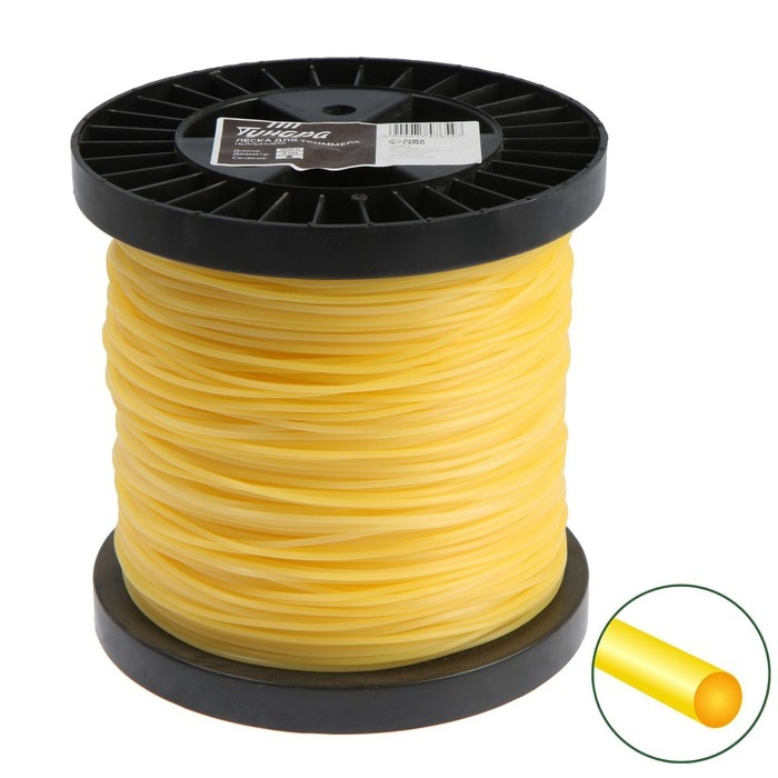 Леска для триммера ТУНДРА, сечение круг, d=3 мм, 300 м, нейлон Леска для триммера ТУНДРА, сечение круг, d=3 мм, 300 м, нейлон