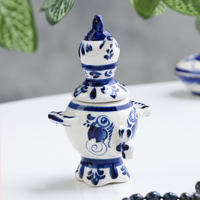 Сувенир &laquo;Самовар&raquo;, гжель