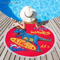 Полотенце пляжное Этель &laquo;Поймай волну&raquo;, d 150см