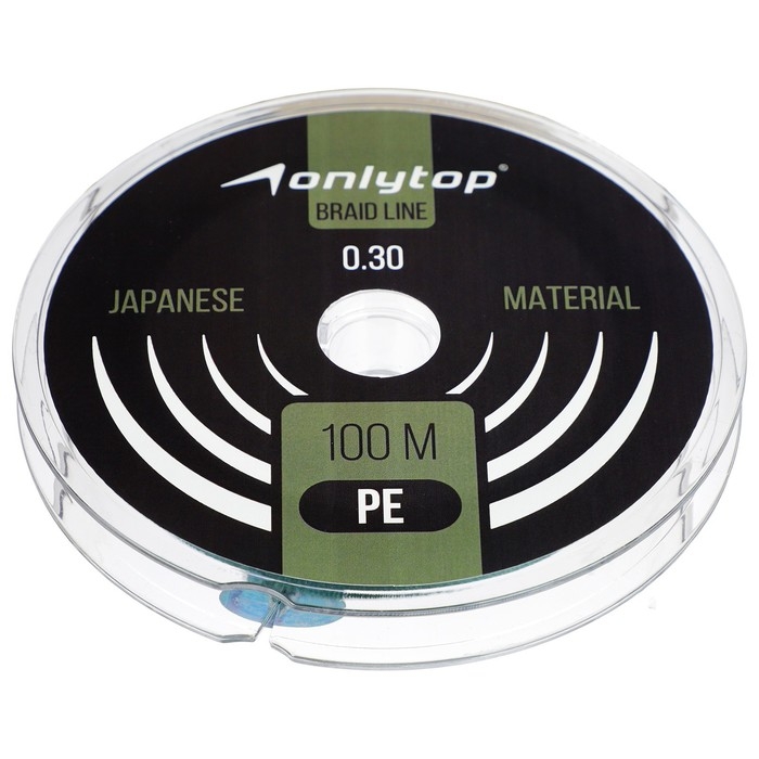 Шнур ONLYTOP universal X4, диаметр 0.30 мм, тест 22 кг, 100 м, тёмно-зелёный