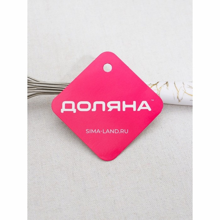 Венчик для взбивания Доляна &laquo;Каррарский мрамор&raquo;, 24,5&times;4,5 см, цвет белый