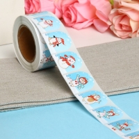 Новый год. Наклейки в рулоне "Каток", 500 шт, 3,5 х 2,5 см Новый год. Наклейки в рулоне "Каток", 500 шт, 3,5 х 2,5 см