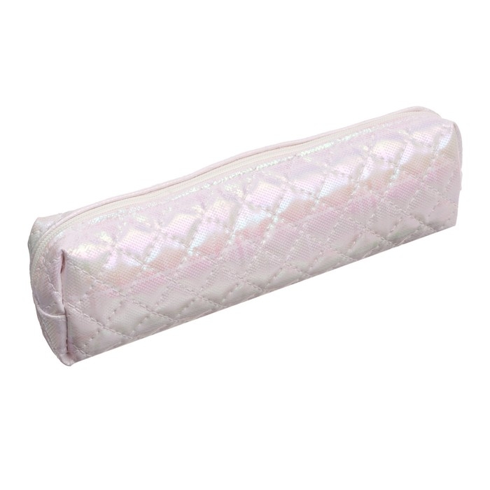 Пенал школьный на молнии Пенал школьный на молнии "Перламутр", стеганый, МИКС