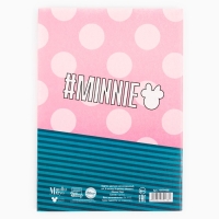 Картон цветной, А4, 8 листов, 8 цветов, немелованный, односторонний, в папке, 220 г/м&sup2;, Минни Маус