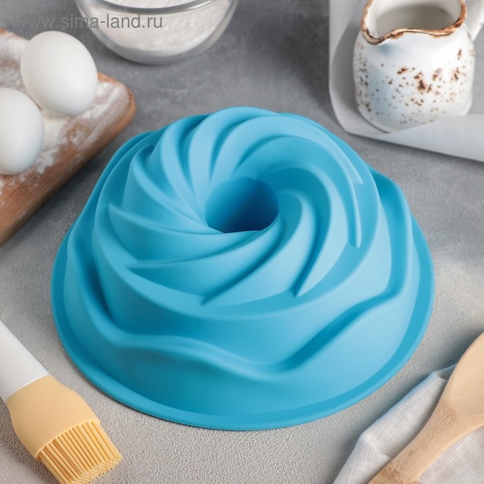 Форма для выпечки Доляна &laquo;Немецкий кекс. Заварное печенье&raquo;, силикон, d=22 см, цвет МИКС