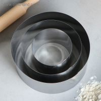 Набор форм для выпечки и выкладки &laquo;Круг&raquo;, d-20, h-8,5 см, 3 шт