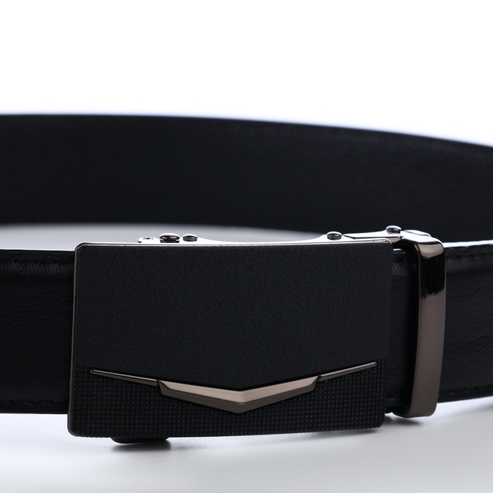 Ремень мужской, ширина 3,6 см, пряжка автомат, цвет чёрный Ремень мужской, ширина 3,6 см, пряжка автомат, цвет чёрный