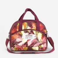 Чемодан малый 20" с сумкой, отдел на молнии, наружный карман, с расширением, цвет бордовый