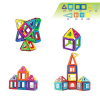 Конструктор магнитный &laquo;Цветные магниты&raquo;, 66 деталей