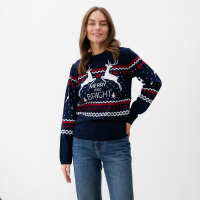 Джемпер вязаный KAFTAN "Family look" размер 46, синий