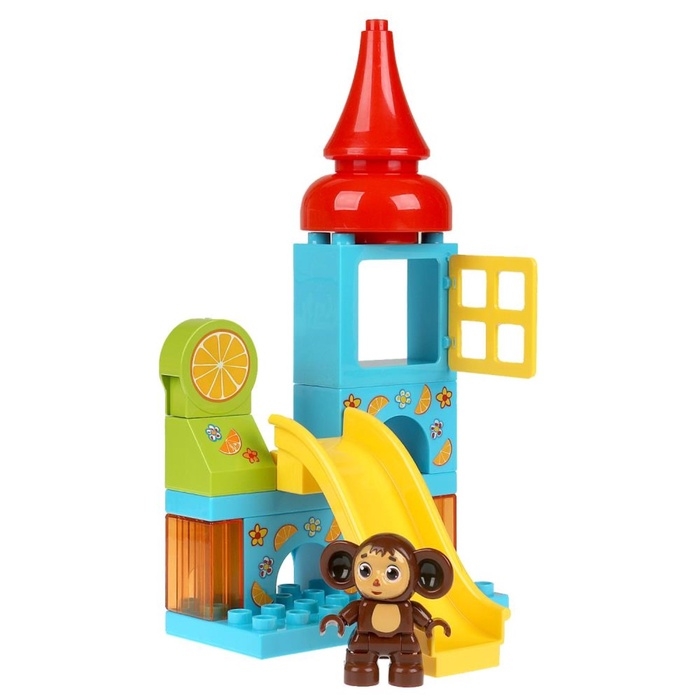 Конструктор для малышей &laquo;Чебурашка на горке&raquo;, союзмультфильм, 13 деталей