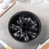 Форма для выпечки &laquo;Немецкий кекс. Крепость&raquo;, 22&times;7 см, антипригарное покрытие, цвет чёрный