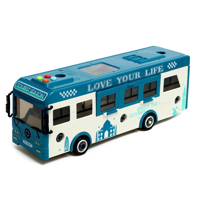 Конструктор винтовой &laquo;Автобус&raquo;, свет, звук, инерция, 42 детали