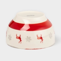 Салатник новогодний Доляна &laquo;Легенда Севера&raquo;, 800 мл, d=14,5 см, цвет бежевый