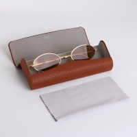 Футляр для очков на магните, длина 16 см, цвет коричневый