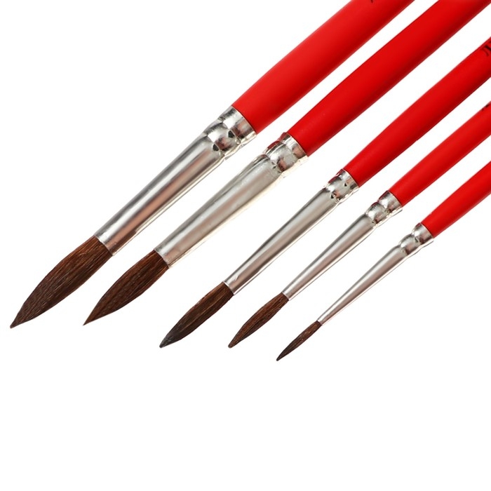 Набор кистей Пони 5шт Луч Классика цвета, (круглые № 1, 2, 3, 4, 5) Набор кистей Пони 5шт Луч Классика цвета, (круглые № 1, 2, 3, 4, 5)