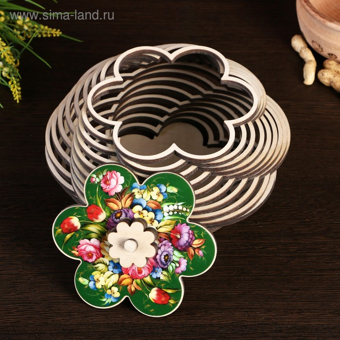 Конфетница Конфетница "Цветы. Вид 5", фигурная, d=19,5 см
