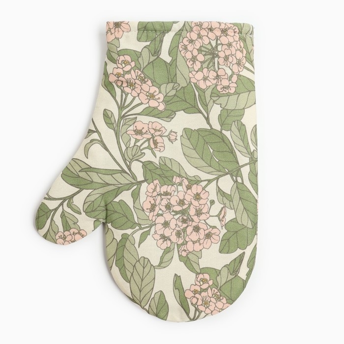 Варежка-прихватка Варежка-прихватка "Этель" Spring garden 20х27см,100% х/л,саржа 190 г/м2
