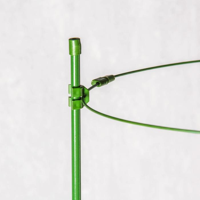 Кустодержатель, 4 кольца, d = 26,5 см, h = 120 см, металл, зелёный, Greengo Кустодержатель, 4 кольца, d = 26,5 см, h = 120 см, металл, зелёный, Greengo