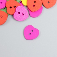 Пуговицы дерево для творчества 2 прокола "Сердечки" набор 30 шт МИКС 1,5х1,5 см Пуговицы дерево для творчества 2 прокола "Сердечки" набор 30 шт МИКС 1,5х1,5 см