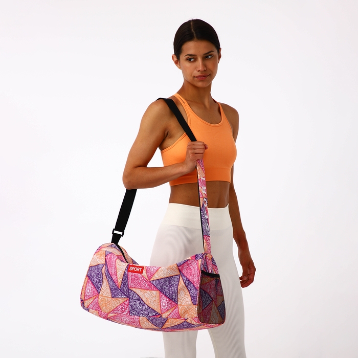 Сумка спортивная, TEXTURA, средний размер, цвет фиолетовый Сумка спортивная, TEXTURA, средний размер, цвет фиолетовый