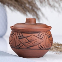 Горшок керамический для запекания "Аппетитный" молочение / 0,3л Горшок керамический для запекания "Аппетитный" молочение / 0,3л