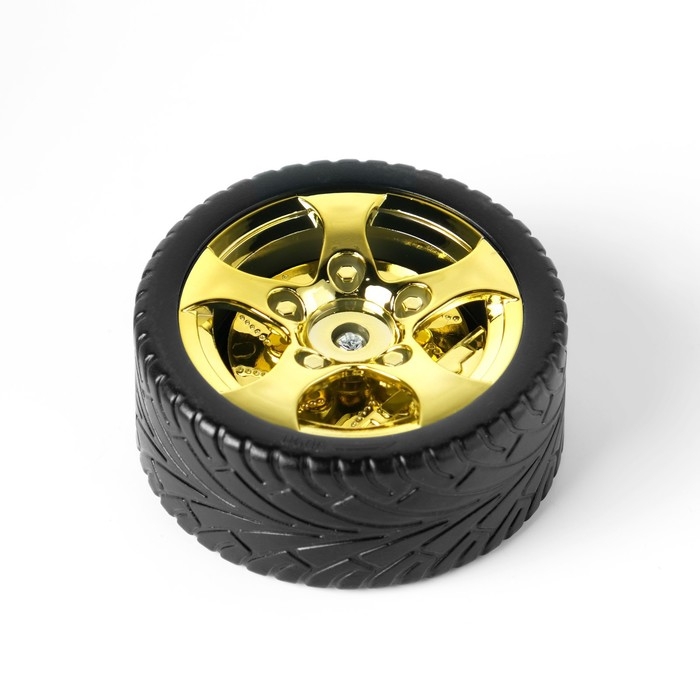 Термос, 250 мл, Авто колесо, сохраняет тепло 6 ч, 17 х 8 см, золото, чехол в подарок