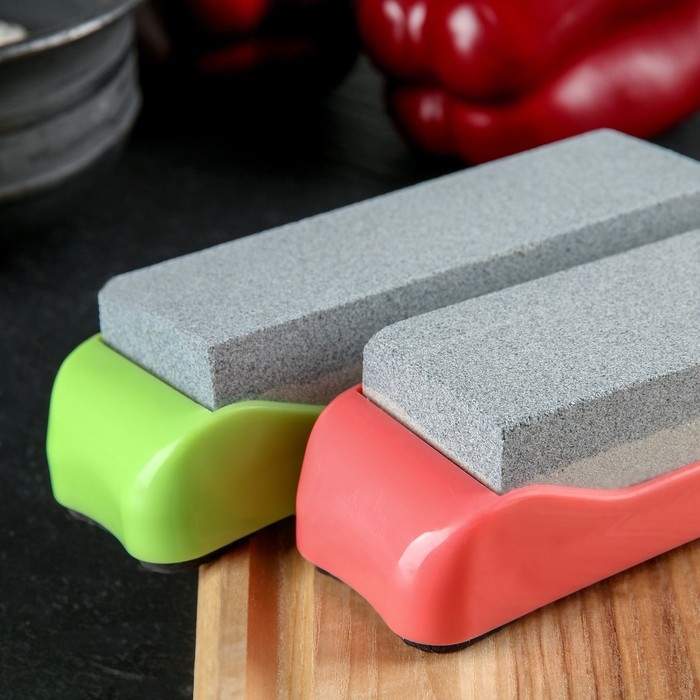 Точильный камень Доляна «Стоун», 14,7 см, цвет МИКС Точильный камень Доляна «Стоун», 14,7 см, цвет МИКС