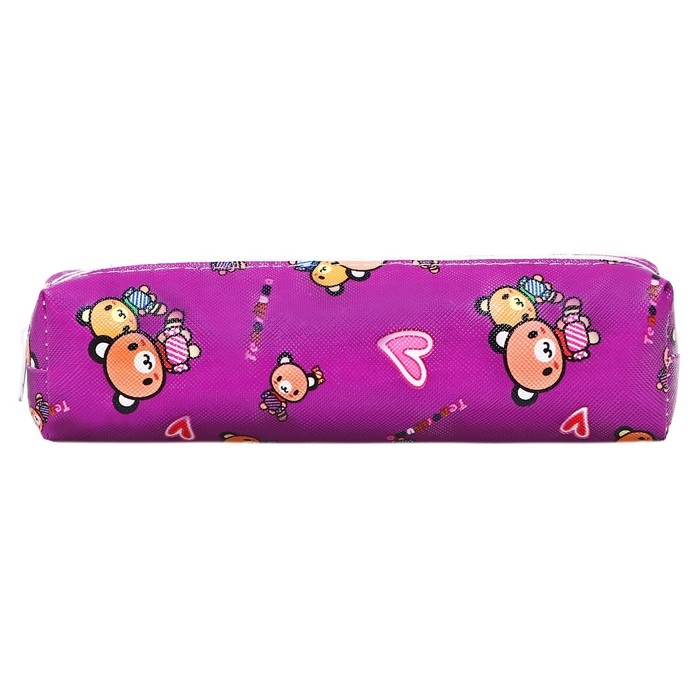 Пенал школьный на молнии Пенал школьный на молнии "Мишки" Calligrata, фиолетовый
