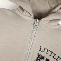 Комбинезон с капюшоном Крошка Я Street style, рост 86-92 см, бежевый