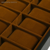 Шкатулка дерево под часы 10 отделений "Чёрная матовая" 8х26х20 см Шкатулка дерево под часы 10 отделений "Чёрная матовая" 8х26х20 см