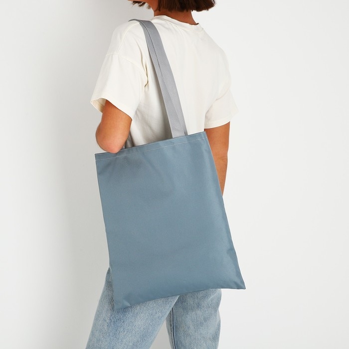 Шопер NAZAMOK, однотонный, 35х0.5х40 см, отд без молнии, без подклада, серый Шопер NAZAMOK, однотонный, 35х0.5х40 см, отд без молнии, без подклада, серый